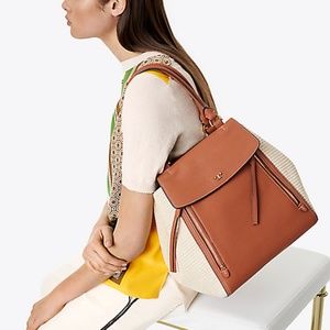 Tory Burch Half moon straw tote